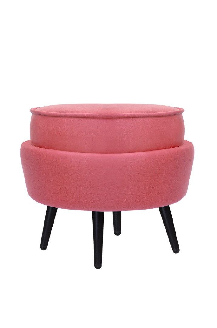 купить Пуф Pearl Adorn Karmin на черных ножках в Москве купить Пуф Pearl Adorn Karmin на черных ножках