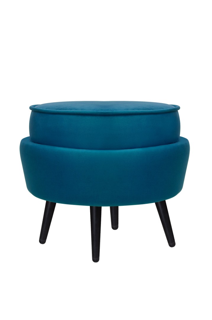 купить Пуф Pearl Adorn Marine на черных ножках в Москве купить Пуф Pearl Adorn Marine на черных ножках