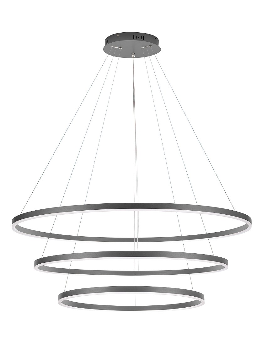 Люстра Orblaze 3 rings 1000 black в интерьере