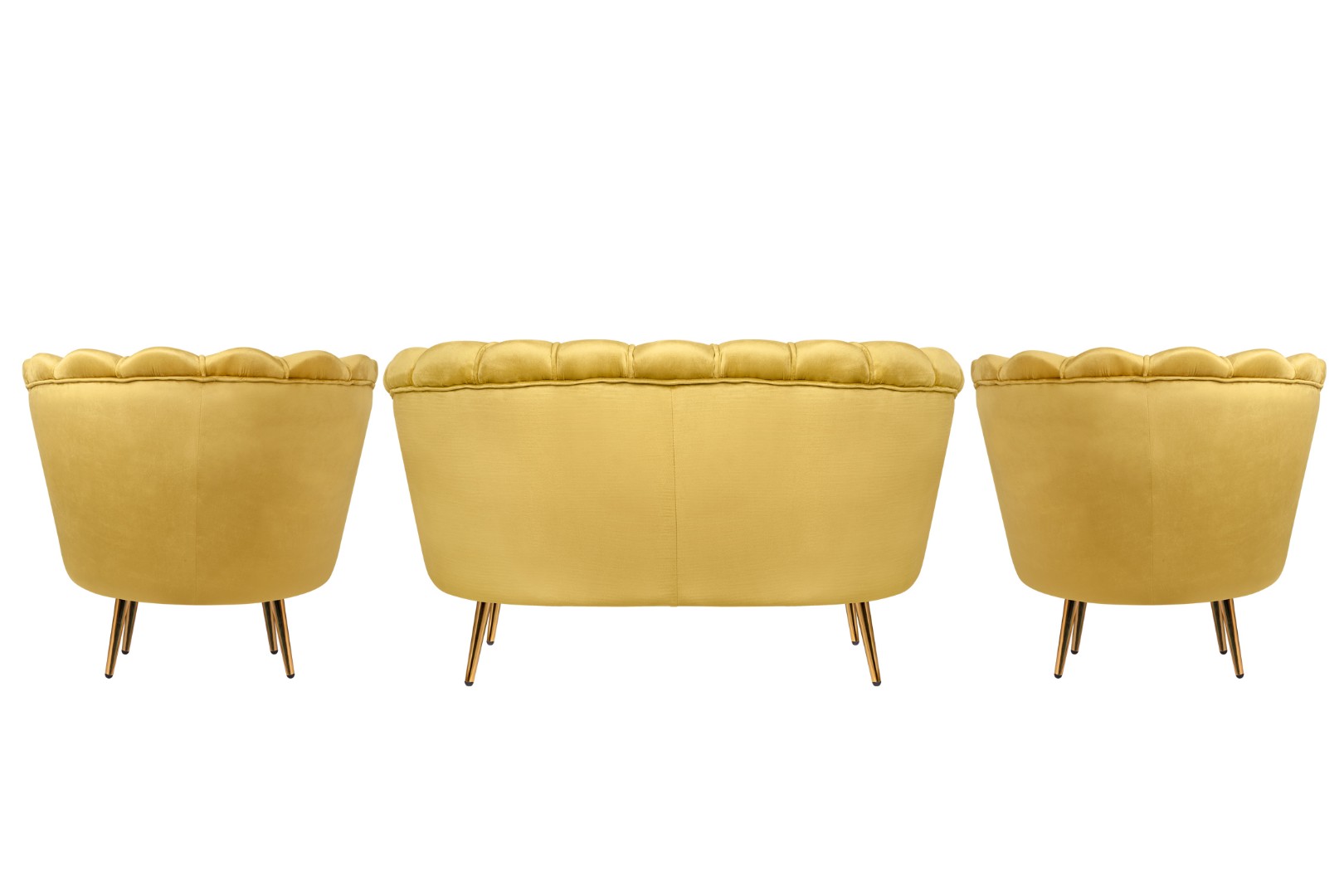 заказать Комплект кресел и дивана ракушка Pearl Double Yellow
