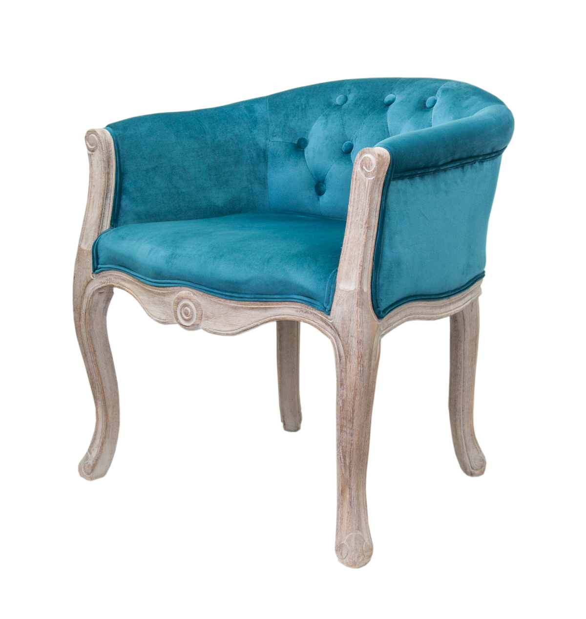 Низкое кресло ретро Kandy Blue Velvet в интернет-магазине