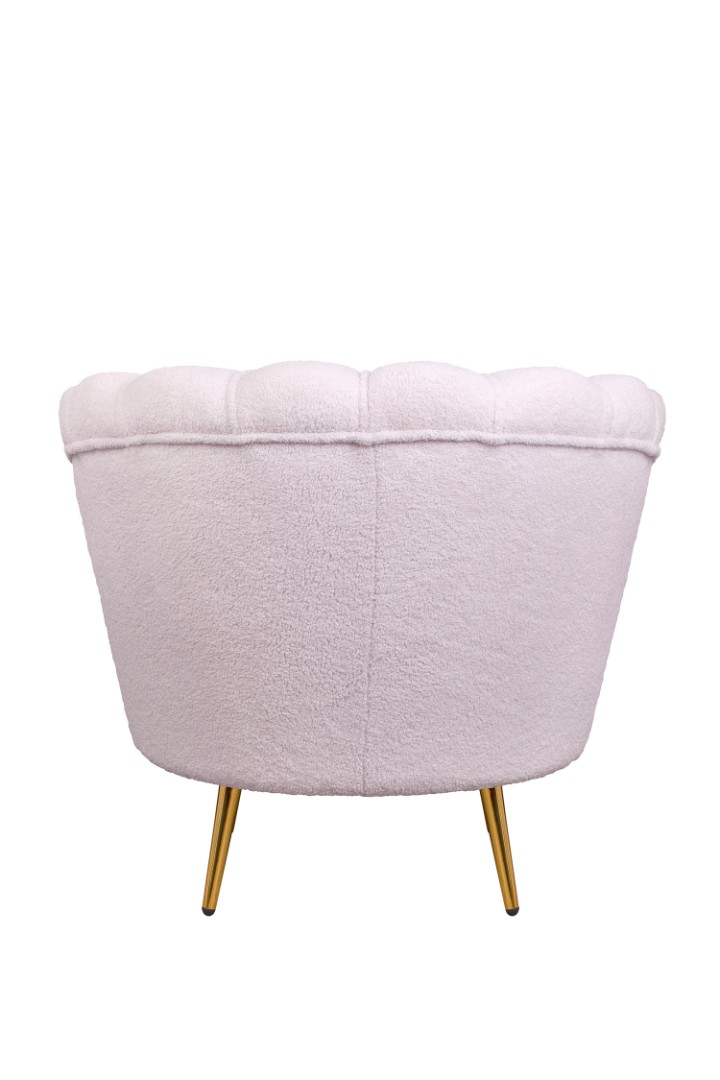 Низкое кресло ракушка Pearl Pink Boucle в интернет-магазине в Москве Низкое кресло ракушка Pearl Pink Boucle в интернет-магазине
