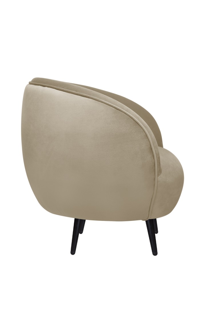 заказать Мягкое кресло Small Benee Taupe на черных ножках