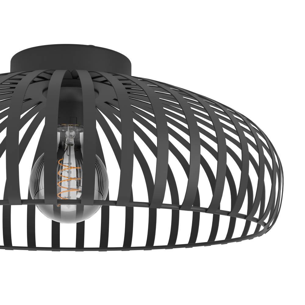 купить 900721 Потолочный светильник MOGANO 3, 1X40W (E27), H180, ?430, сталь, черный