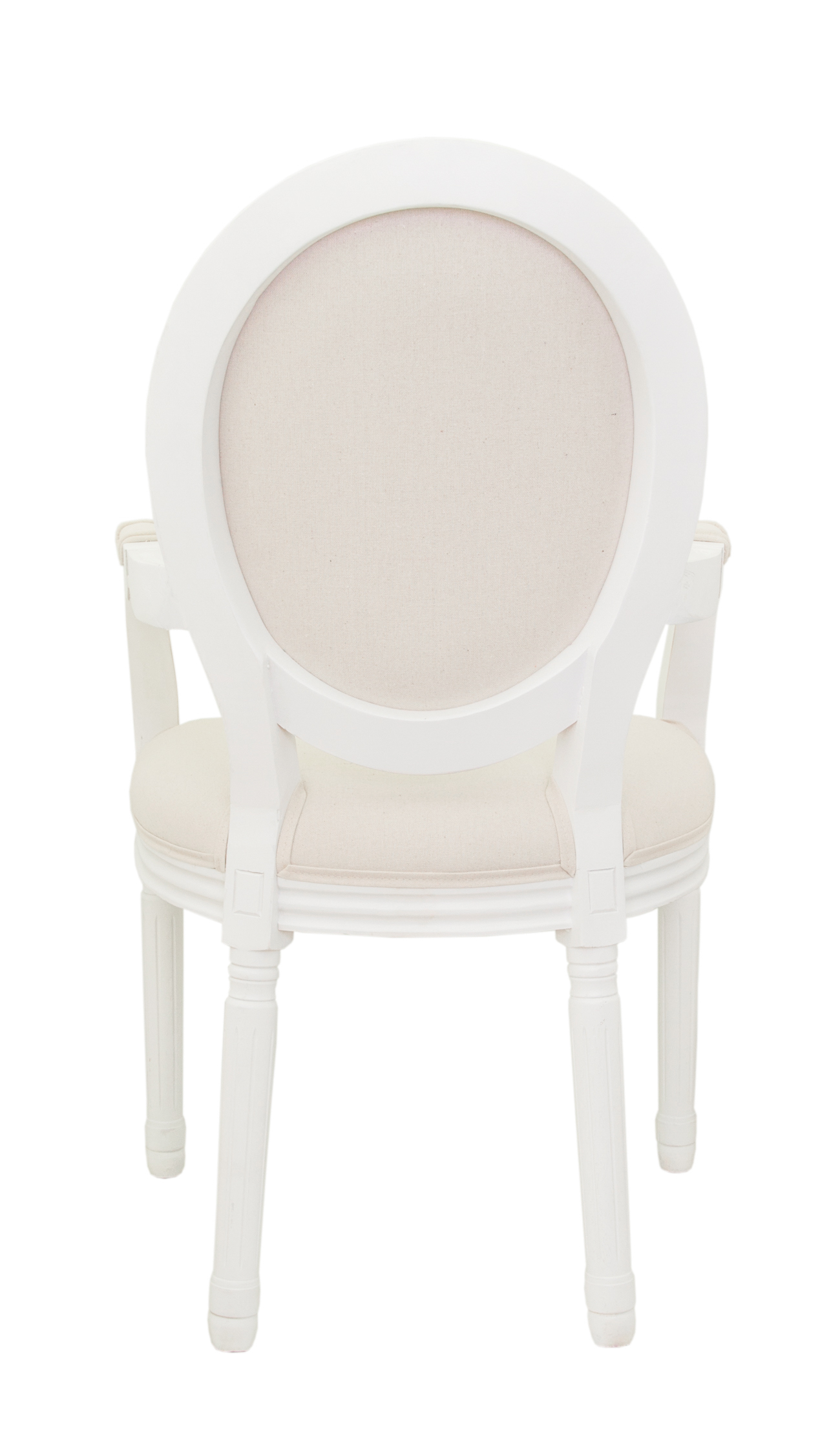 заказать Мягкий стул с подлокотниками Volker Arm Beige and White