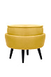 Пуф Pearl Adorn Yellow на черных ножках №1