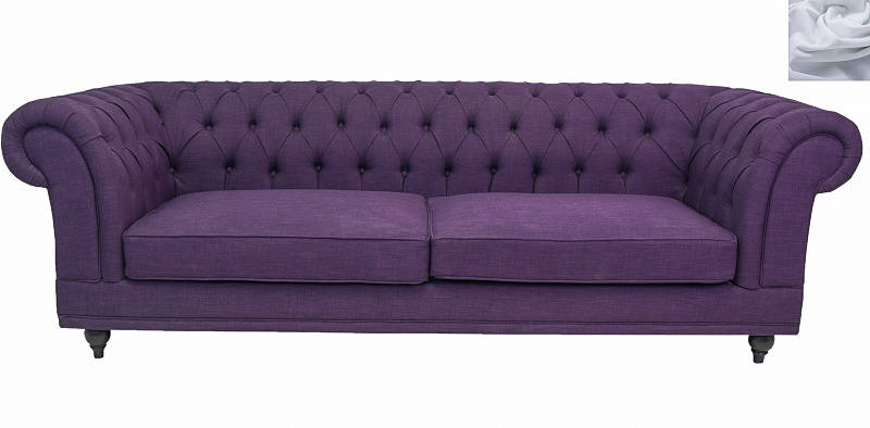Диван мягкий арт-деко Neylan Purple серый