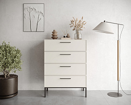 Комод вертикальный с четырьмя ящиками "Nicole" арт NEM18