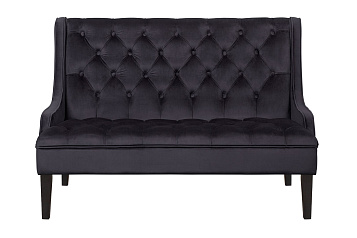 Прямой двухместный американский диван Sommet черный