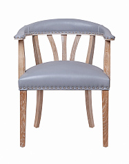 Мягкий стул с подлокотниками Tanner Gray Leather