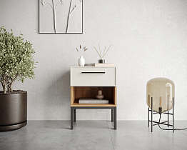 Тумбочка с верхним ящиком "Nicole" арт NEM11 Белый