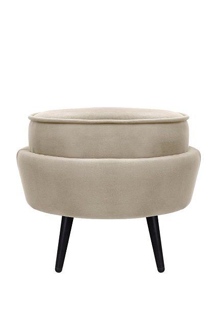 Пуф Pearl Adorn Taupe на черных ножках в Москве Пуф Pearl Adorn Taupe на черных ножках