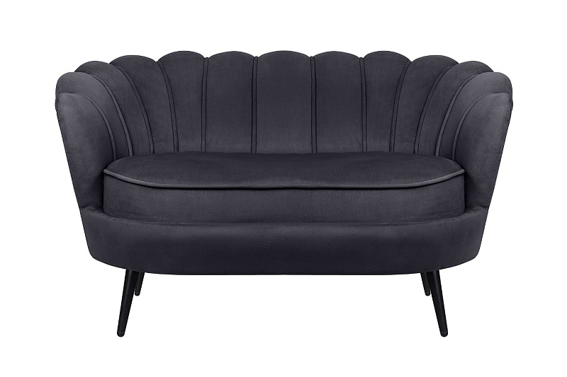 Дизайнерский диван Pearl Double Black на черных ножках в Москве Дизайнерский диван Pearl Double Black на черных ножках