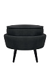 Пуф Pearl Adorn Black на черных ножках №0