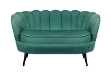 Дизайнерский диван Pearl Double Green V2 на черных ножках №0