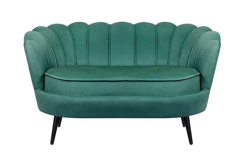 Дизайнерский диван Pearl Double Green V2 на черных ножках в Москве Дизайнерский диван Pearl Double Green V2 на черных ножках