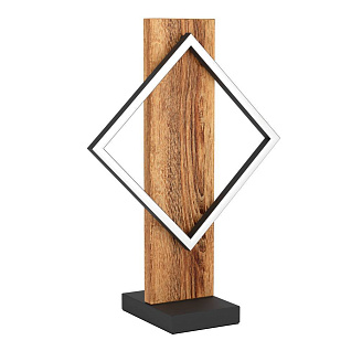 901937 Светодиодная настольная лампа BOYAL, 1X13W(LED), 3000K, lm, сталь, дерево, черный, коричневый , белый