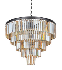 Люстра Odeon 5 Rings Amber