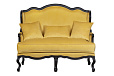 Двухместный дизайнерский диван Brody Double yellow