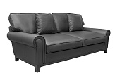 Дизайнерский кожаный диван лофт Todes Dark Brown №1