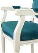 Мягкий стул с подлокотниками Volker Arm Blue and White №4