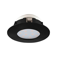 900743 Встраиваемый светильник PINEDA, 4,9W (LED), 3000K, IP20, IP44, ?78, пластик, черный