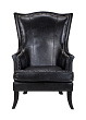 Кожаное кресло каминное Chester Black Leather №0