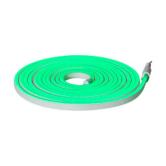 Уличная светодиодная лента FLATNEONLED, LED 480X0,2W, IP44, L5000, B15, H6, пластик, зеленый