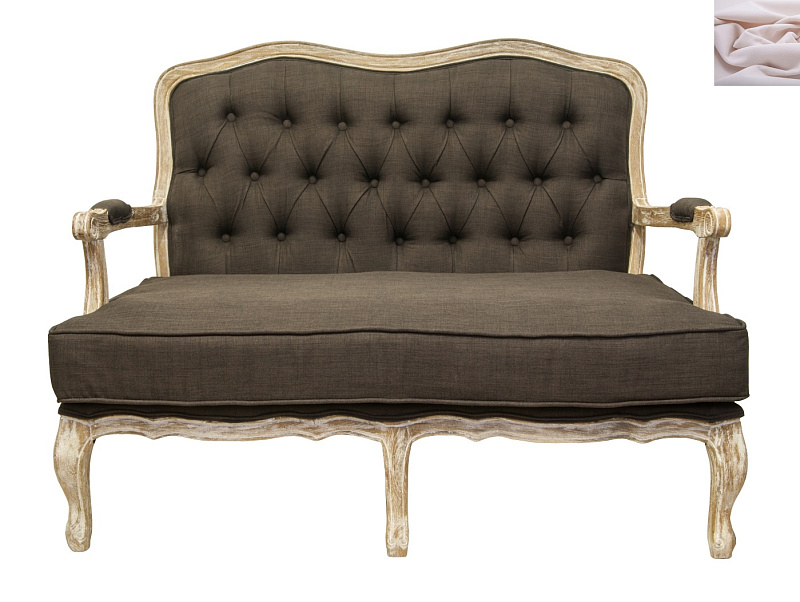 Двухместный дизайнерский диван Yareli Brown V2 в Москве Двухместный дизайнерский диван Yareli Brown V2