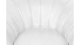 Низкое кресло ракушка Pearl White на черных ножках №5