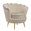 Низкое кресло ракушка Pearl Taupe №1