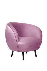 Мягкое кресло Small Benee Pink на черных ножках