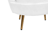 Низкое кресло ракушка Pearl White №6