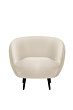 Мягкое кресло Small Benee Beige на черных ножках №1