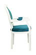 Мягкий стул с подлокотниками Volker Arm Blue and White №1