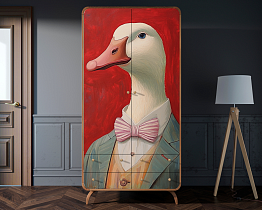 Шкаф в скандинавском стиле "Ellipse Print" с ящиками арт EL15/Art11