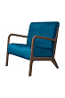 Низкое кресло с деревянными подлокотниками Mody Marine цвет синий №0