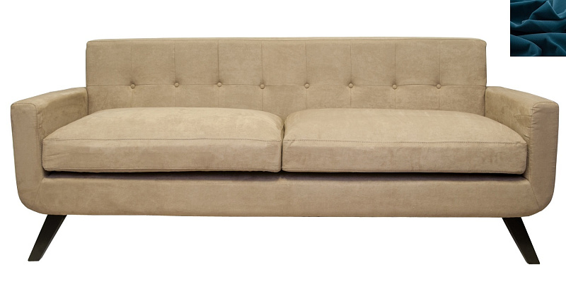 Диван скандинавский на ножках Uter синий