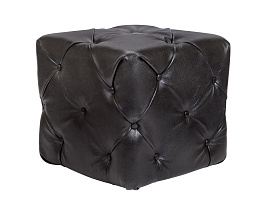 Дизайнерский пуф Amrit Black Leather