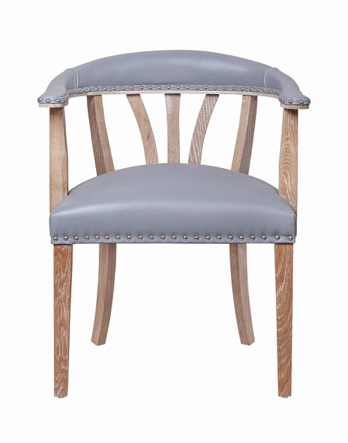 Мягкий стул с подлокотниками Tanner Gray Leather в Москве Мягкий стул с подлокотниками Tanner Gray Leather