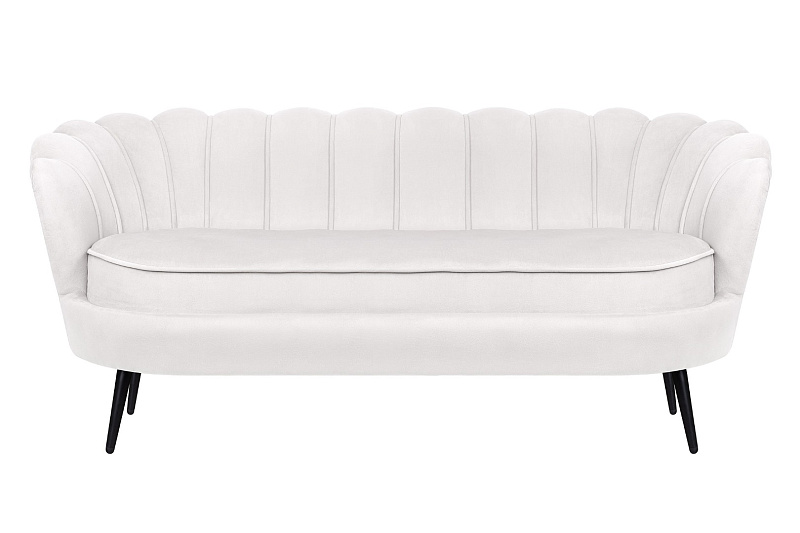 Диван ракушка Pearl Triple Beige на черных ножках в Москве Диван ракушка Pearl Triple Beige на черных ножках