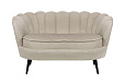 Дизайнерский диван Pearl Double Taupe на черных ножках