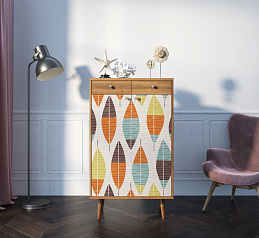 Комод "Berber" два ящика и дверки 48 принт арт BB46/Print_48
