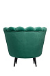 Низкое кресло ракушка Pearl Green V2 на черных ножках №3