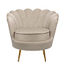 Низкое кресло ракушка Pearl Taupe