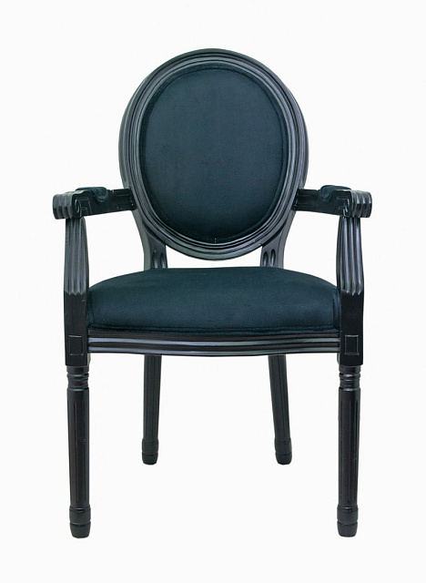 Мягкий стул с подлокотниками Volker Arm Black в Москве Мягкий стул с подлокотниками Volker Arm Black