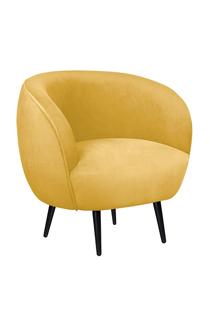 Мягкое кресло Benee Yellow на черных ножках в Москве Мягкое кресло Benee Yellow на черных ножках