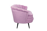 Диван ракушка Pearl Triple Pink на черных ножках №2