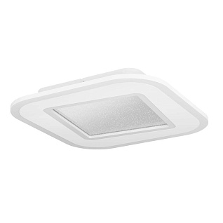 901234 Светодиодный потолочный светильник  MACCHIONI, 20W(LED), 380x380, сталь, пластик, белый/ пластик с эфф. хрусталя, белый, 2700-6500K, 2360lm