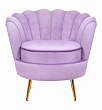 Низкое кресло ракушка Pearl Purple №0